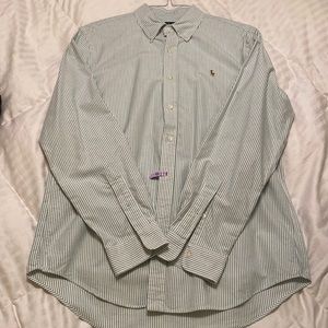 Men's Ralph Lauren Oxford Button Down / Green/White / Size L